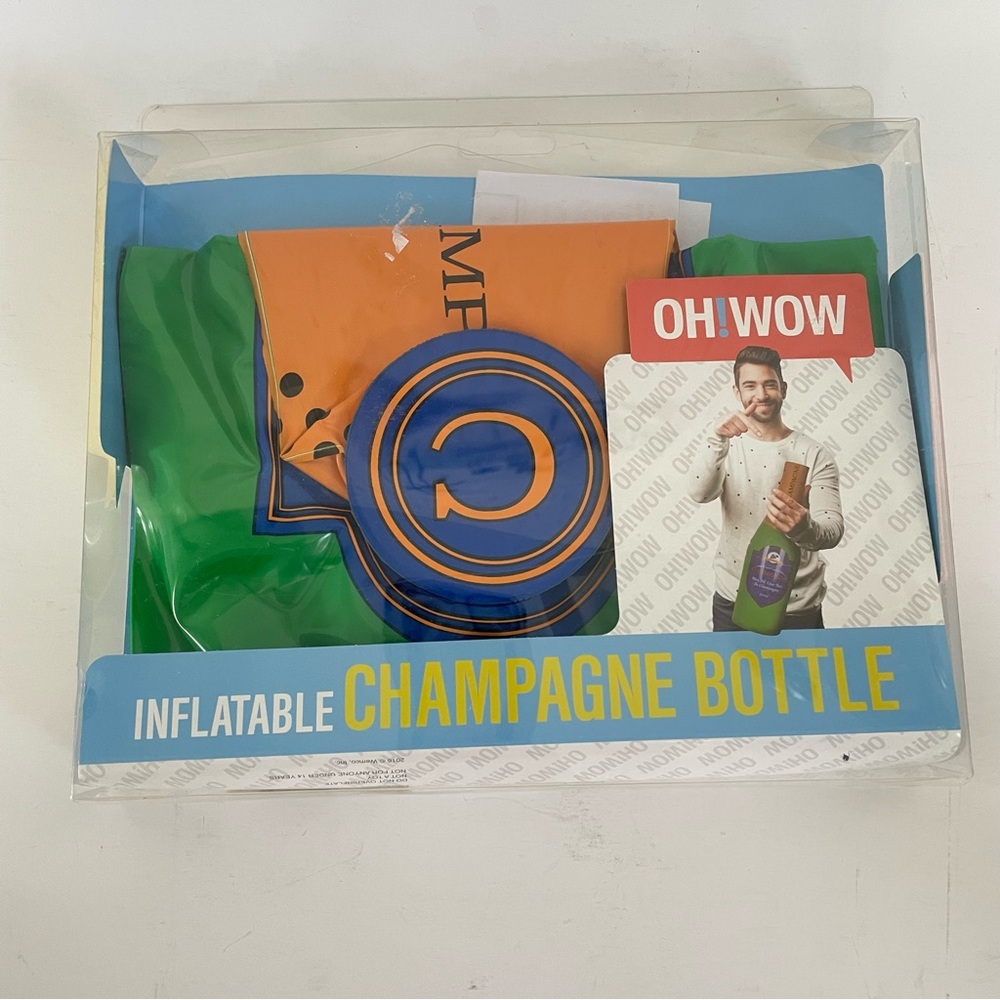 2016 Inflatable Champagne Bottle Party Decoration 24” Tall  Ohwow NEW NOS
